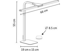 Bureaulamp Unilux Strata base led wit