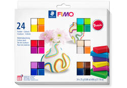 Boetseerklei Fimo soft set colour pack 24 kleuren