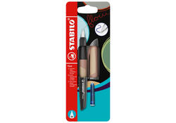 Vulpen STABILO Flow medium lichtbruin blister à 1 stuk