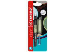 Vulpen STABILO Flow medium khaki blister à 1 stuk