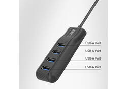 Hub ACT USB-C 3.0 4 poorts USB-A