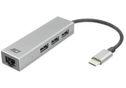Hub ACT USB-C 3.0 3x USB-A Gigabit ethernet