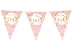 Party Flags foil It's a girl!