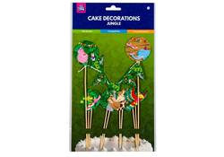 Cake decoratie Jungle 9 stuks