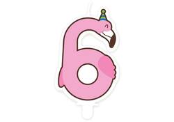Jungle candle 6 Flamingo