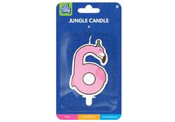 Jungle candle 6 Flamingo
