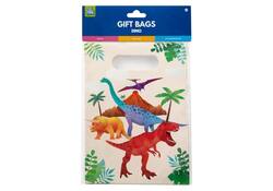 Cadeau tasjes Dino papier 23x16,5cm 6 stuks