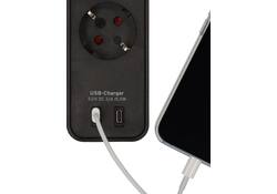 Stekkerdoos Brennenstuhl Ecolor 4 voudig inclusief 2 USB C 1.5 meter zwart