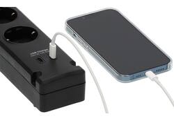 Stekkerdoos Brennenstuhl Bremounta 5 voudig inclusief 2 USB C 3 meter zwart