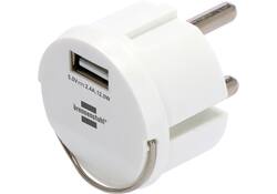 Stopcontactadapter Brennenstuhl USB A 2.4A wit