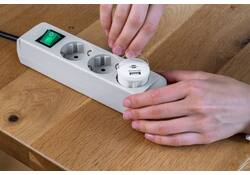 Stopcontactadapter Brennenstuhl USB A 2.4A wit