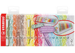 Markeerstift STABILO Swing cool nature colors deskset 18 stuks