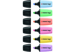Markeerstift STABILO BOSS mini pastel assorti 6 stuks