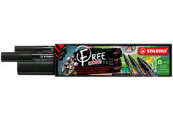 Acrylmarker STABILO Free Acrylic Mixed Tip set à 3 breedtes zwart