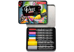 Acrylmarker STABILO Free Acrylic Starter Kit assorti 11 stuks