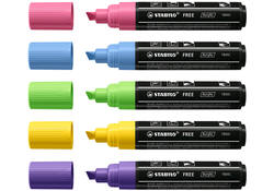 Acrylmarker STABILO Free Acrylic T800C Seaside assorti 5 stuks