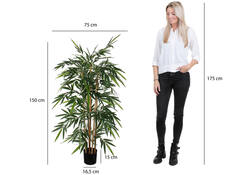 Kunstplant Mica Bamboe in plastic pot 150x75cm