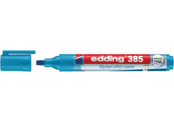 Viltstift edding 385 flipover penseelpunt lichtblauw
