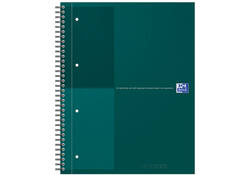 Spiraalblok Oxford International Notebook A4+ lijn groen
