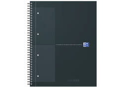 Spiraalblok Oxford International Notebook A4+ ruit 5X5mm zwart