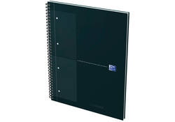 Spiraalblok Oxford International Notebook A4+ ruit 5X5mm zwart