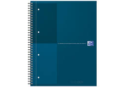 Spiraalblok Oxford International Notebook A4+ lijn petrol blauw