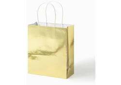 Cadeautas Folia goud kraft 18x21x8cm 7 stuks