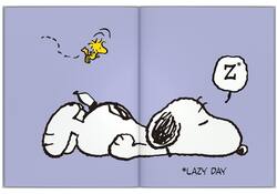 Schoolagenda 25-26 Lannoo Snoopy 1dag/1pagina met inserts lila