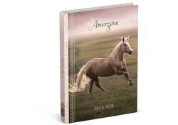 Schoolagenda 25-26 Lannoo Horses 1dag/1pagina roze