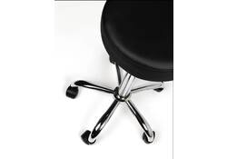 Tabouret kruk Office standaard met gasveer harde wielen zw