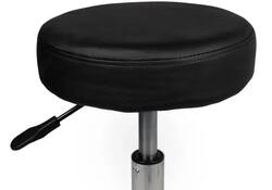 Tabouret kruk Office standaard met gasveer harde wielen zw