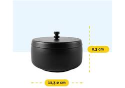 Asbak BRASQ tafelmodel 1 liter met deksel AT700 zwart