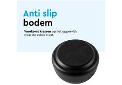 Asbak BRASQ tafelmodel 1 liter met deksel AT700 zwart