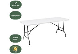 Vouwtafel BRASQ 180x70x74cm FT180 wit
