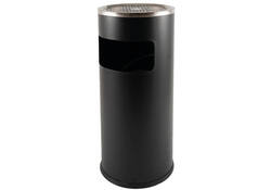 Afvalbak met asbak BRASQ 11 liter AT500 zwart