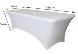 Tafelrok BRASQ 183x76x74cm wit