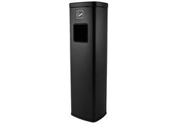 Afvalbak met asbak BRASQ 20 liter AT400 zwart