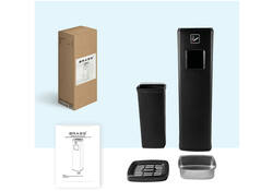 Afvalbak met asbak BRASQ 20 liter AT400 zwart