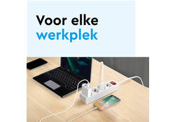 Stekkerdoos BRASQ 4 voudig 5 meter zwart