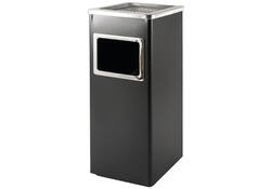 Afvalbak met asbak BRASQ 16 liter AT600 zwart