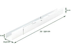 Kabelgoot BRASQ verstelbaar 75-150cm CT100 wit