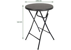 Statafel BRASQ 80cm BT100 zwart