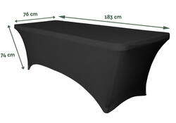 Tafelrok BRASQ 183x76x74cm zwart