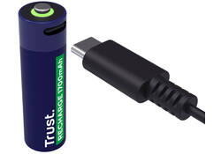Batterij Trust USB-C oplaadbaar AA 2 stuks
