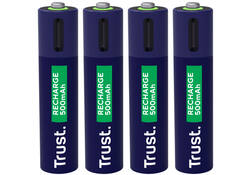 Batterij Trust USB-C oplaadbaar AAA 4 stuks