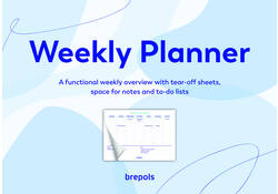 Planner Brepols Weekly A4 7dagen/1pagina horizontaal assorti