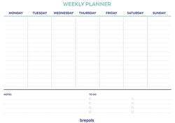 Planner Brepols Weekly A4 7dagen/1pagina horizontaal assorti