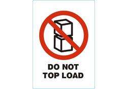 Waarschuwingsetiket IEZZY do not top load 74mmx105mm 500 stuks