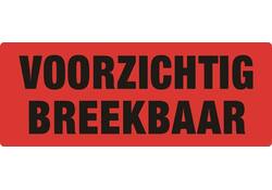 Waarschuwingsetiket IEZZY voorzichtig breekbaar 130mmx50mm 500 stuks