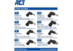 Laptop Oplader ACT Compact universeel 65W